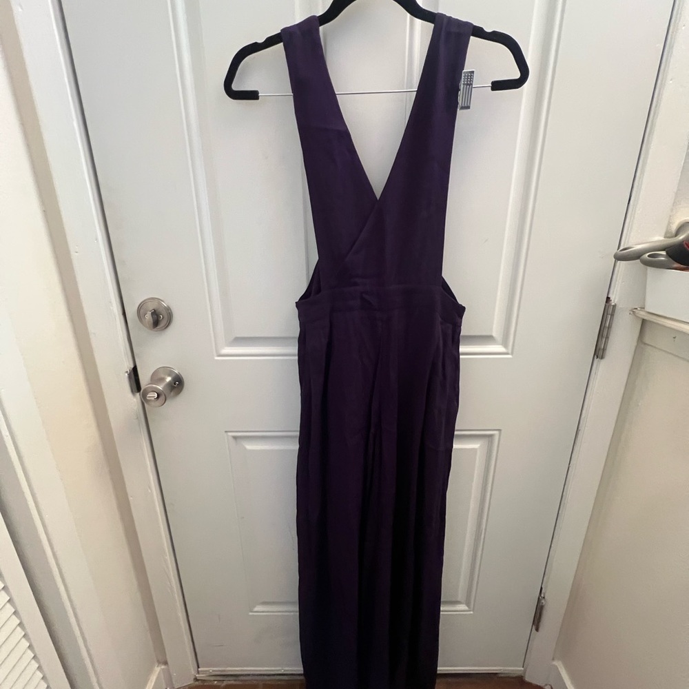 Maeve Deep Purple V-Neck Jumpsuit
